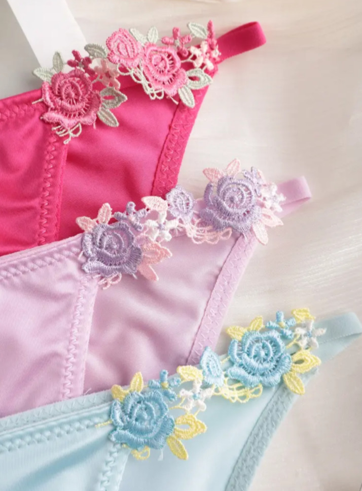Women’s Kawaii Multicolor Floral Sexy Satin Bikini Brief Panty size XL 3 pack