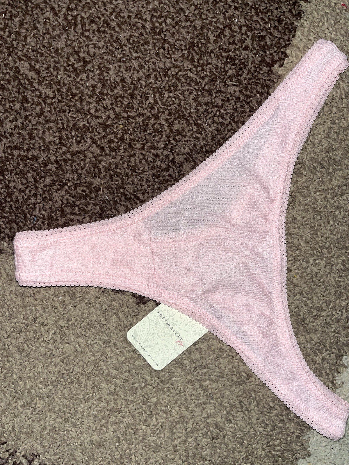 NWT Intimately By Free People Cotton Candy Pink Thong Panty Medium