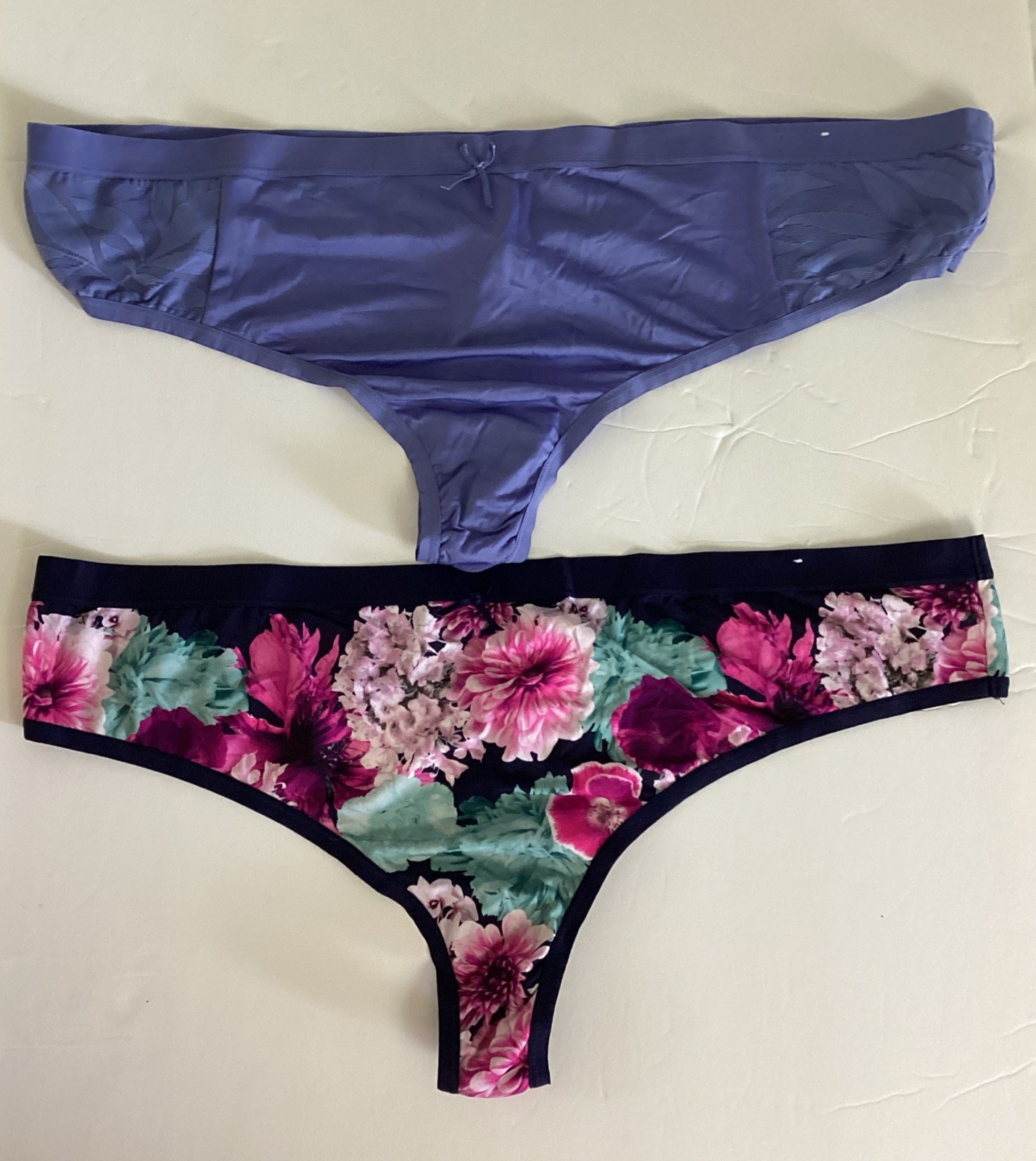 No Show Nylon Thong Panties 22/24 Lot Pack of 2 Cacique Lane Bryant New