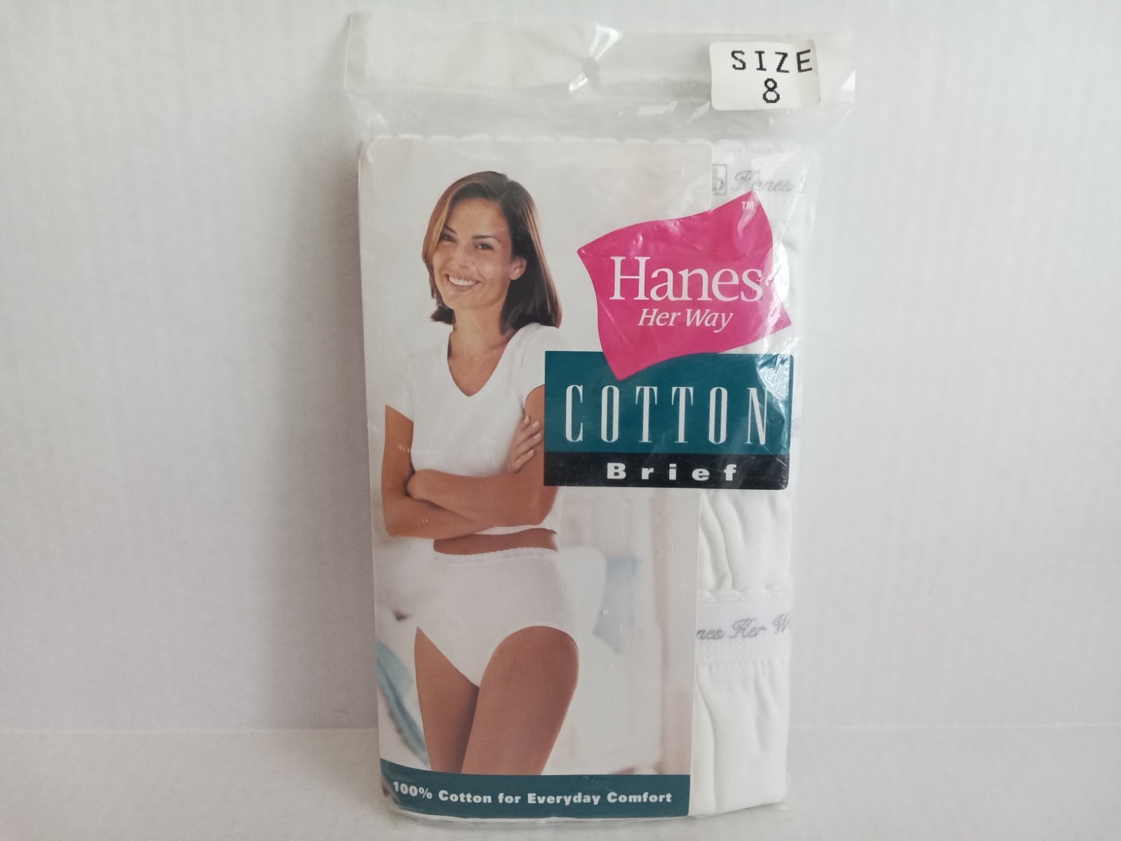 Hanes Her Way Vintage 1999 Cotton Briefs 3 Pack 100% Cotton Size 8 Womens New