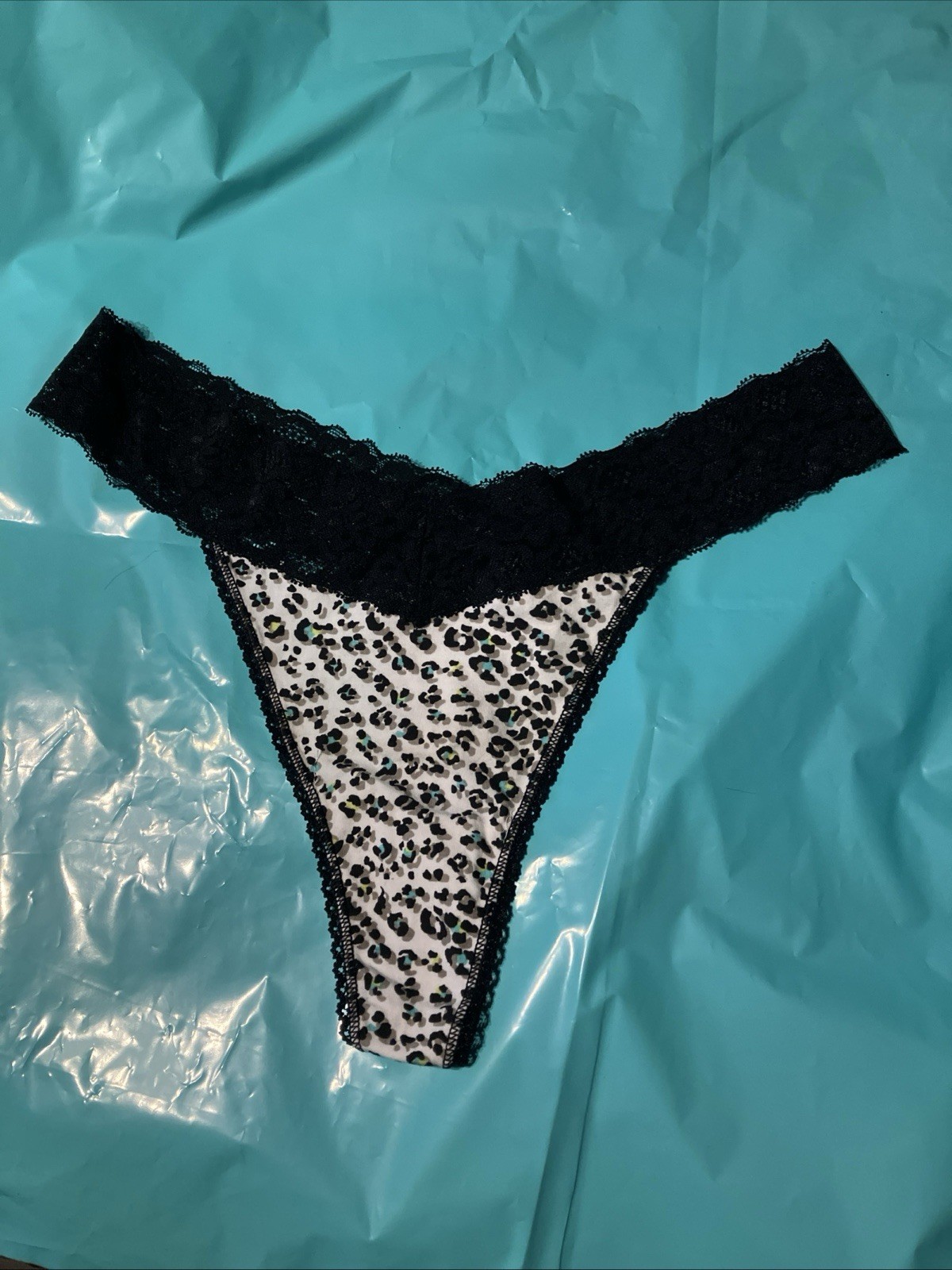 Cotton On Body Woman’s Lingerie Thong Underwear Cheetah Skin Pattern Size (L)