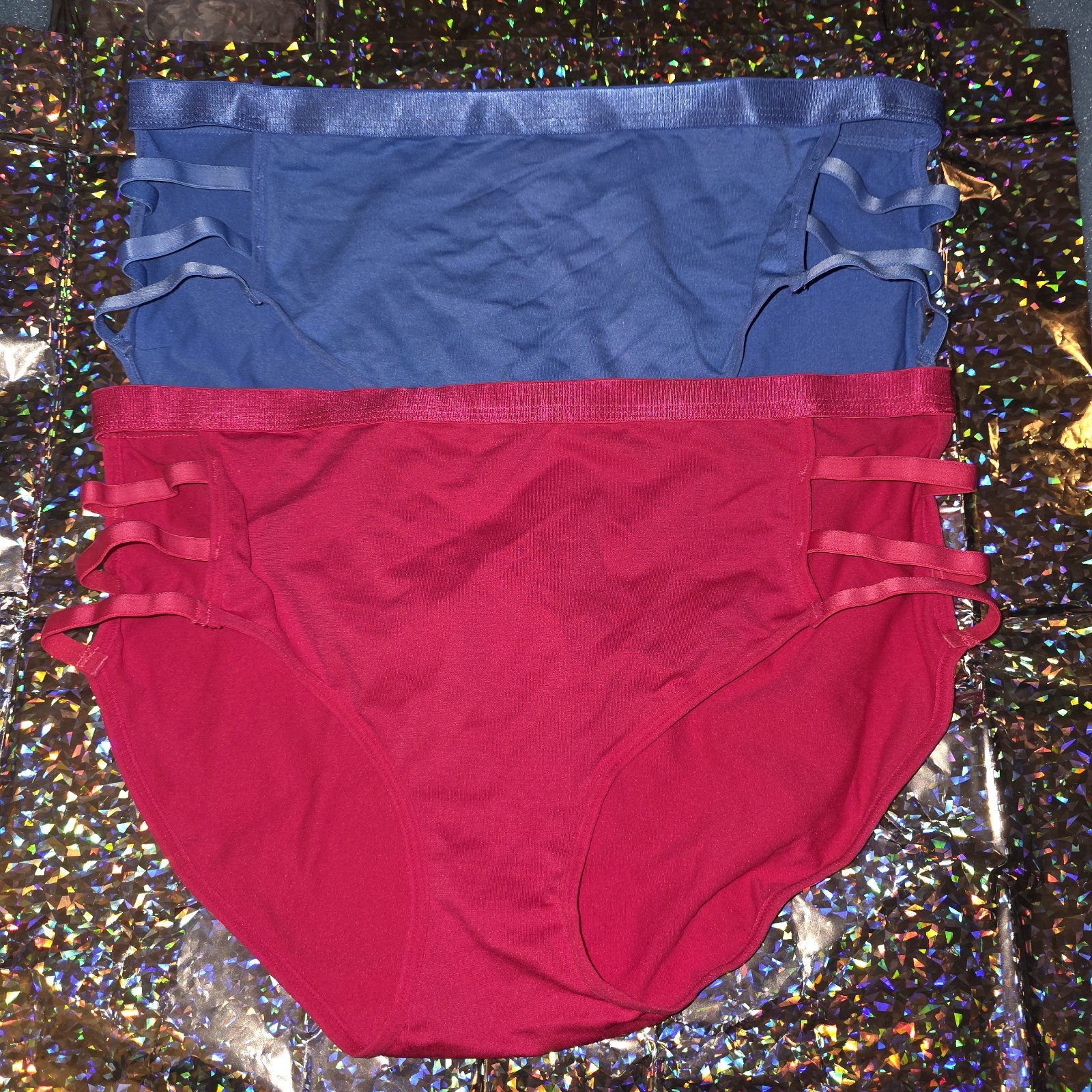Lot Of 2 Ashley Stewart Plus Size Strappy Briefs Tagless Panties Size 18/20 (2X)