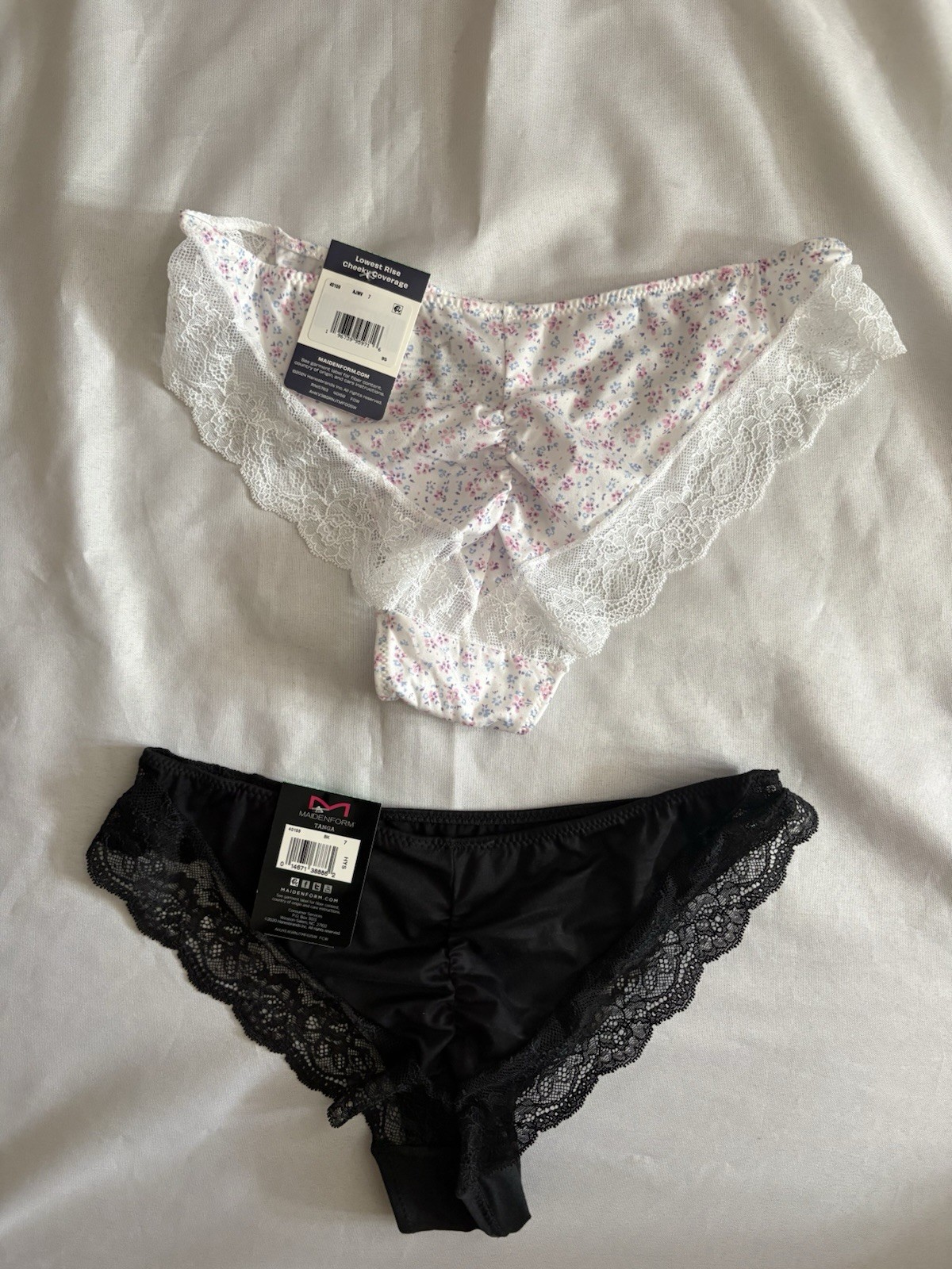NEW Maidenform Tanga Panties Lace 40159 Maidenform Panty 2 Pair Women’s Large 7