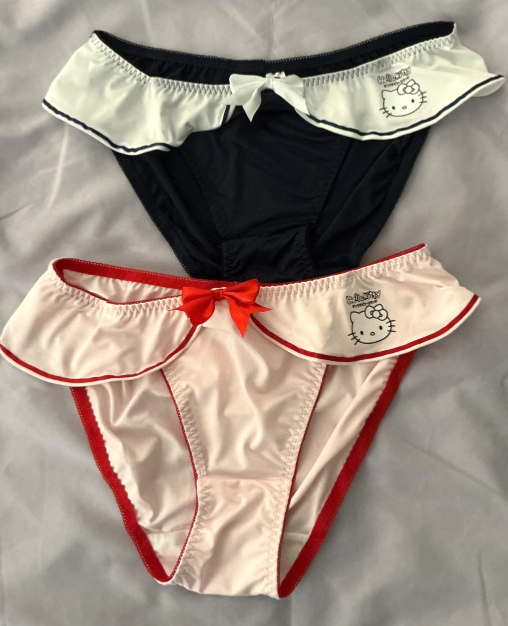 Sanrio Women’s Hello Kitty Navy Style Bikini Brief PINK & Blue 2 pack size M