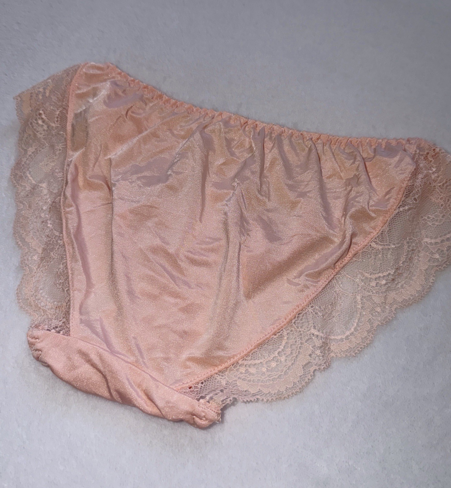 Set Of 4！US-S, M/JP-LL Japanese Embroidery Lace Trim Shiny Smooth Nylon Panties