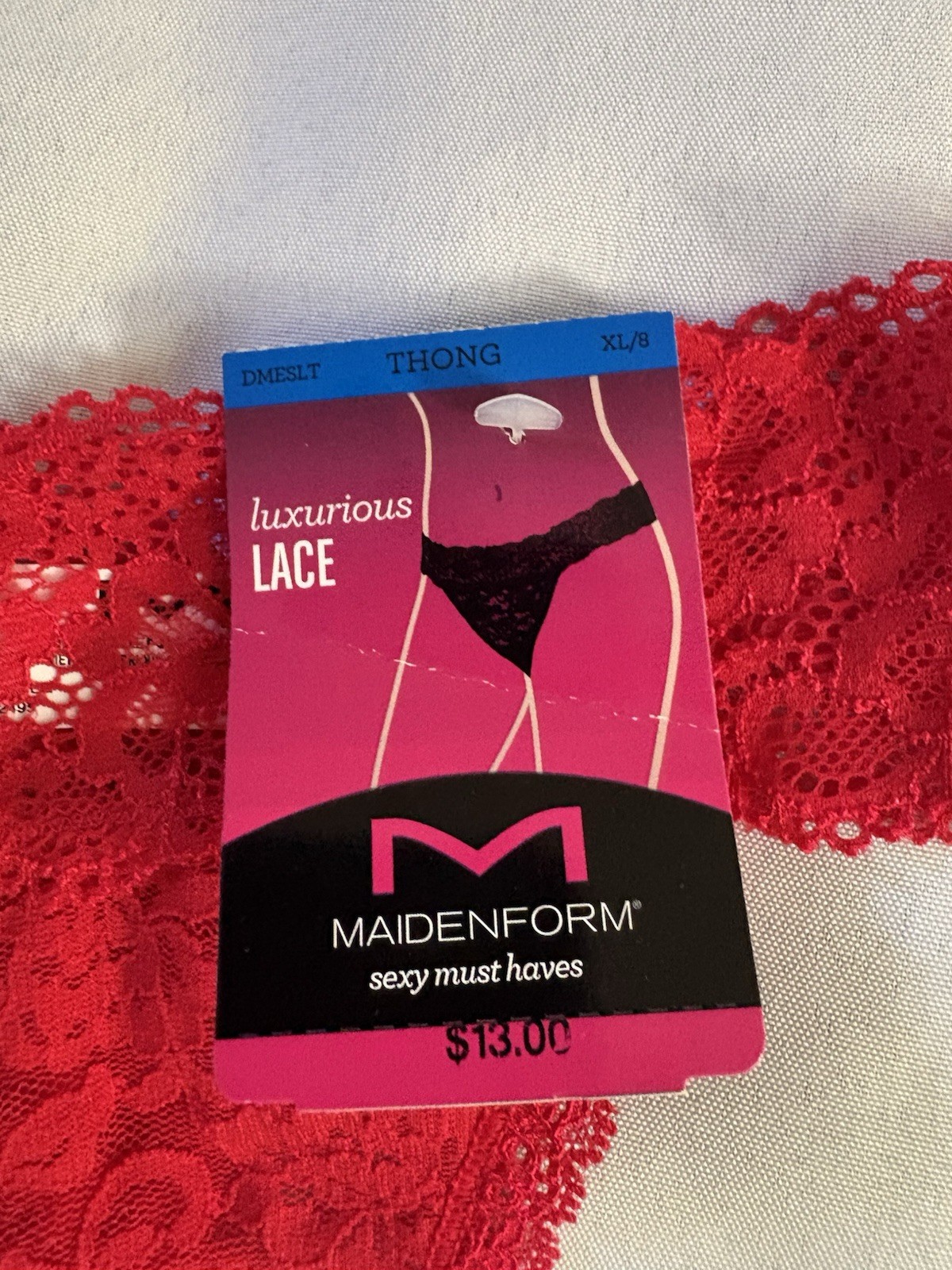 NEW Maidenform Luxurious Lace Thong Womens Xlarge DMESLT 2 Pair Maidenform Thong