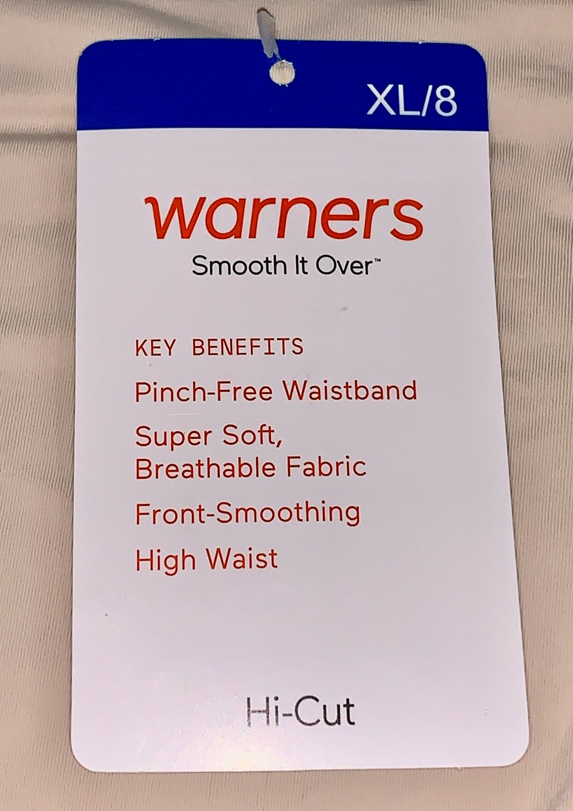 WARNERS Smooth It Over Modern Hi Cut Butterscotch Panty Womens S M 6 XL 8 2XL 9