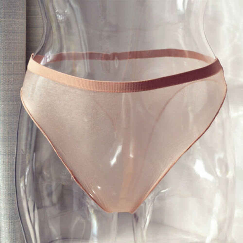 Men Lingerie Mesh Nylon Panties Seamless Sexy Sheer Ultra-Thin Women 2021