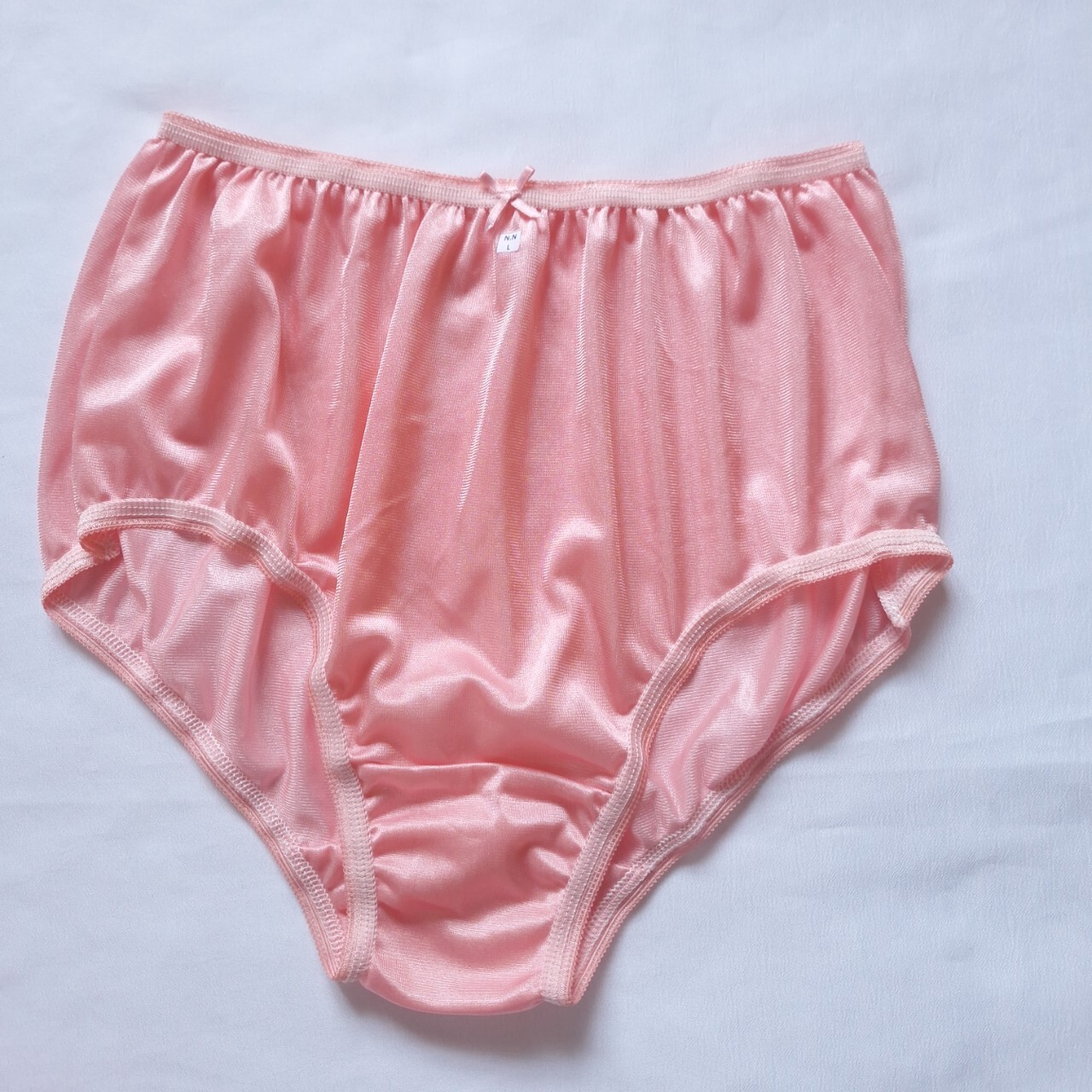 6pc Orange Nylon Panties Underwear Silky Soft Smooth Briefs High Waist 30″-36″ L