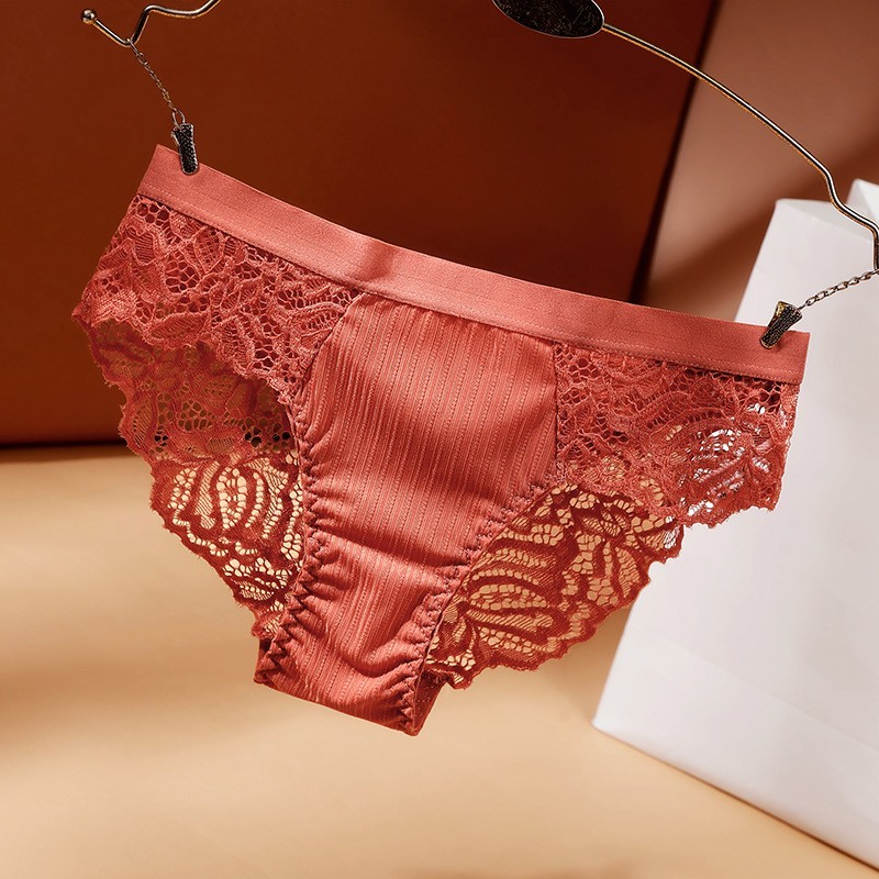 6 Pack Low Womens Low Rise Lace Panties Bikinis Ladies Underwear Lingeries Brief