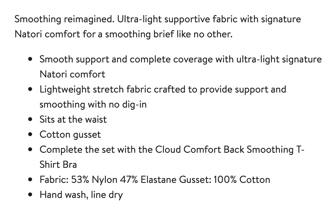 Natori SMALL Cloud Comfort Smoothing Brief Panty 778338 Lt Mocha —NWT TAGS—