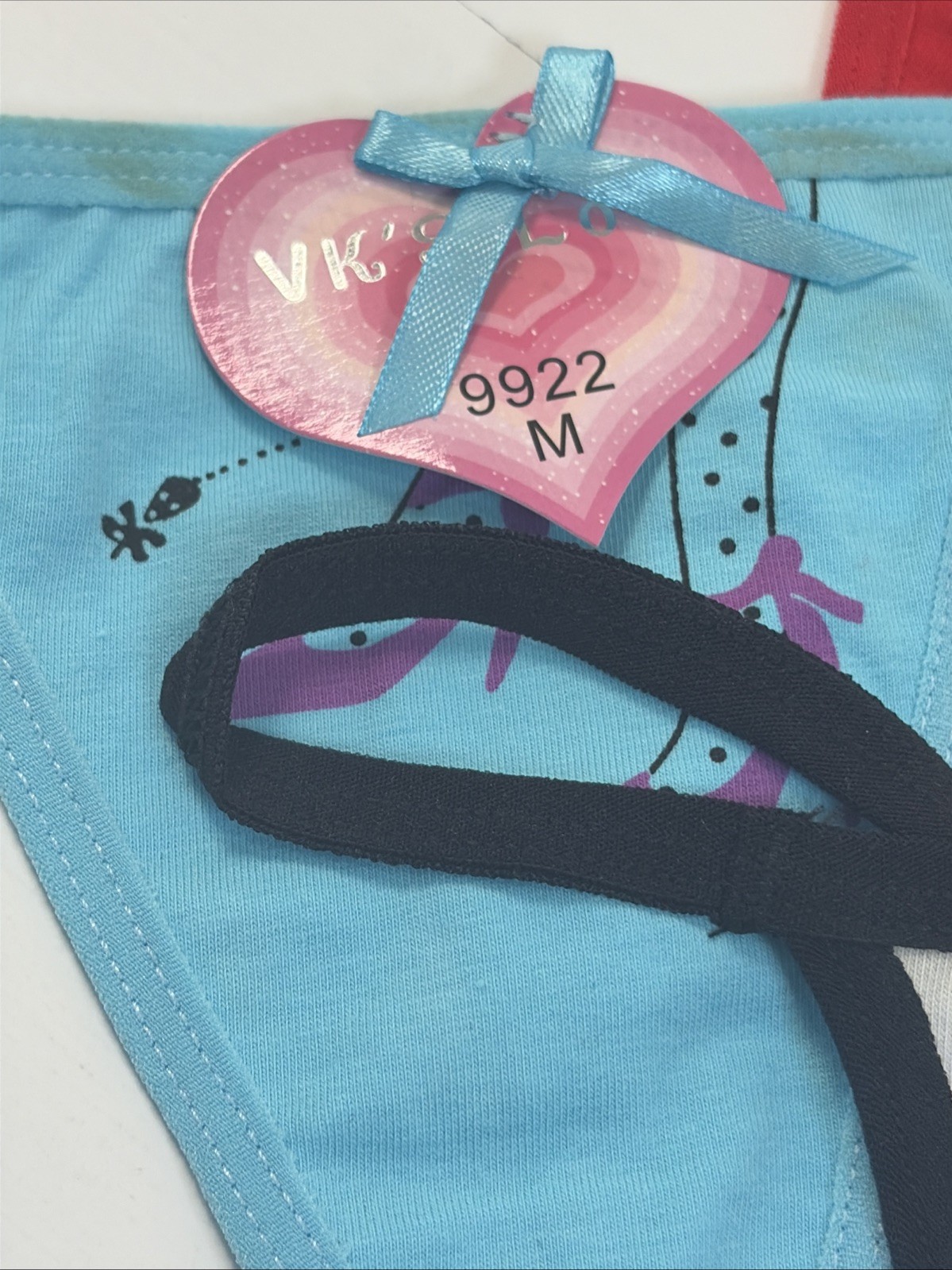 Vk’s Love Underwear Thongs Multicolor Lot of 5 Size Medium w/Defect