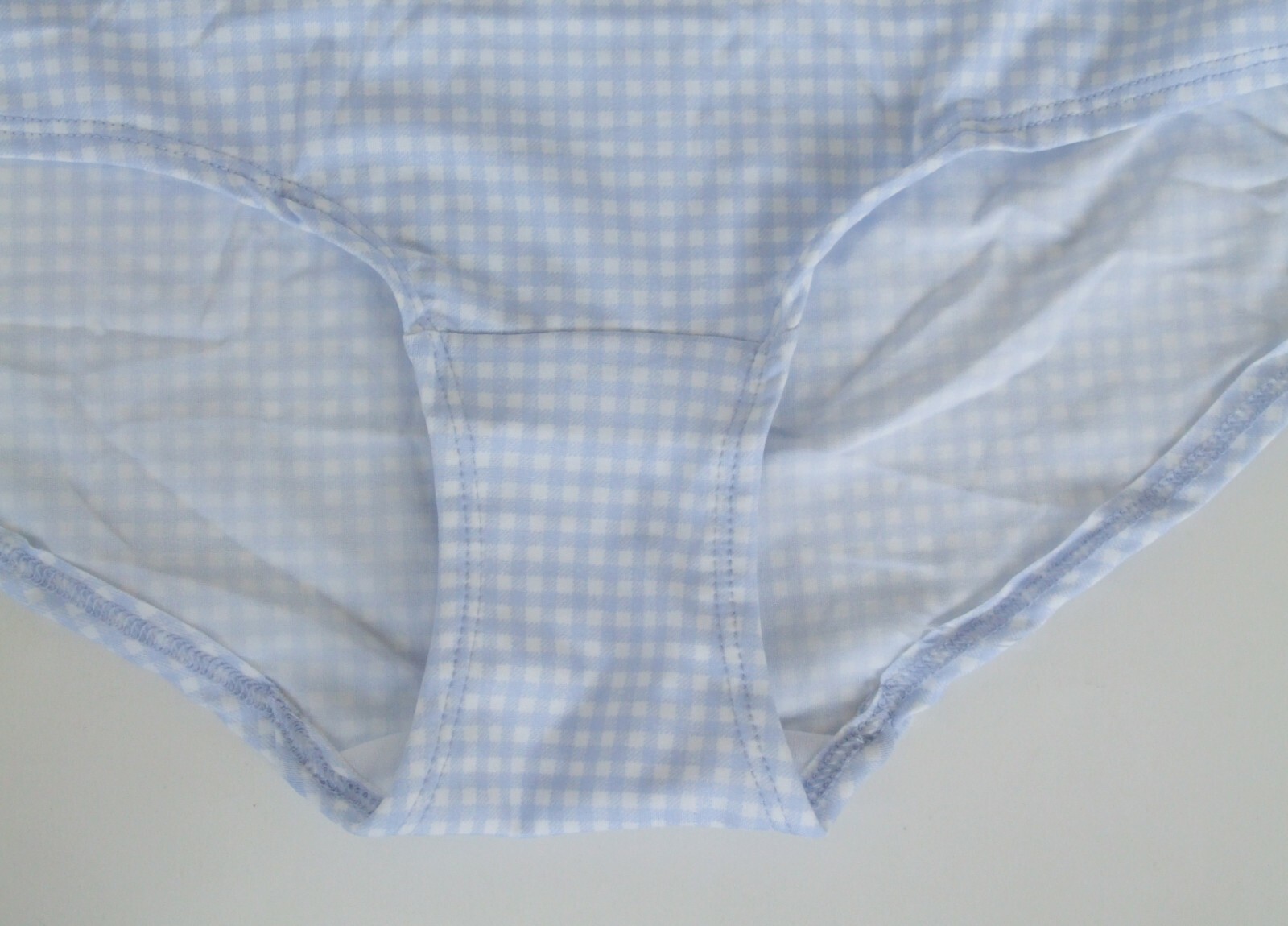 EX Chainstore size 18 Low Rise Shorts knickers panties briefs Blue Gingham Check