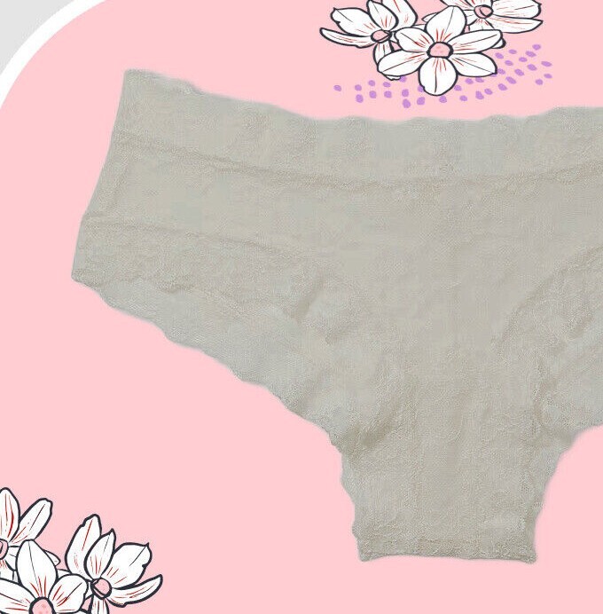 XS S M L XL XXL Coconut White FLORAL LACE THELACIE Victorias Secret CHEEKY Panty