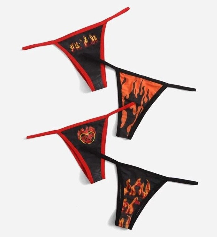 Womens Size 6-8-10-12-14-16 Gamer Gothic Anime Thong Knickers Underwear S M L XL