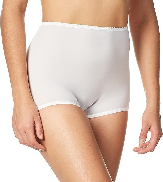 BALI Skimp Skamp Nylon/Spandex Full-Cut White Brief Size 9/2XL