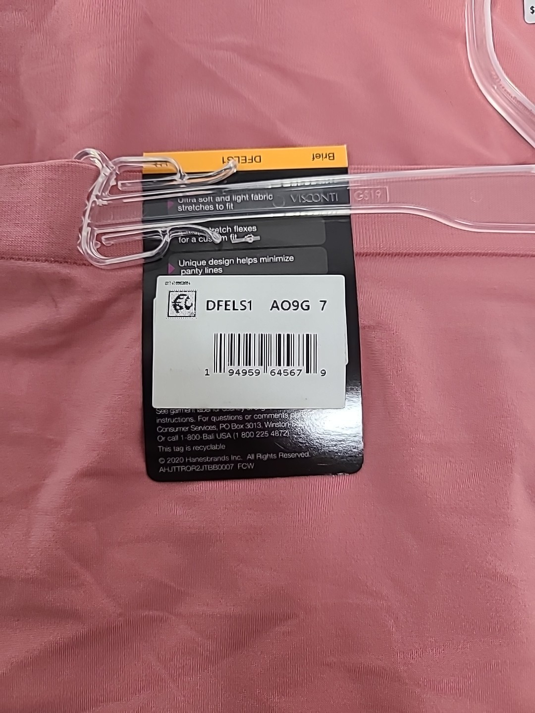 BALI COMFORT REVOLUTION® Easylite Seamless Brief Size L/7 Mauve Lot of 3 NWT