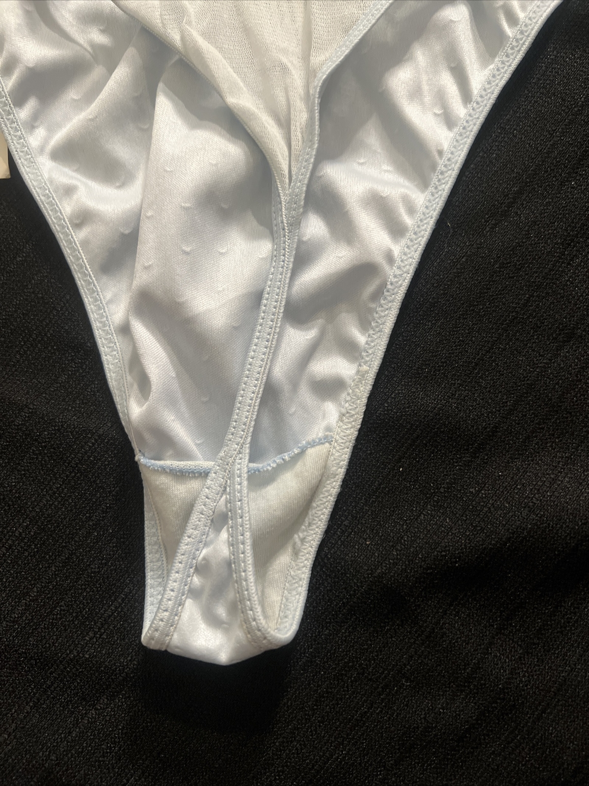 VTG WOMEN’S PANTIES THONGS CAPRICIA O’DARE SIZE 10 BABY BLUE BODY 100% POLYESTER