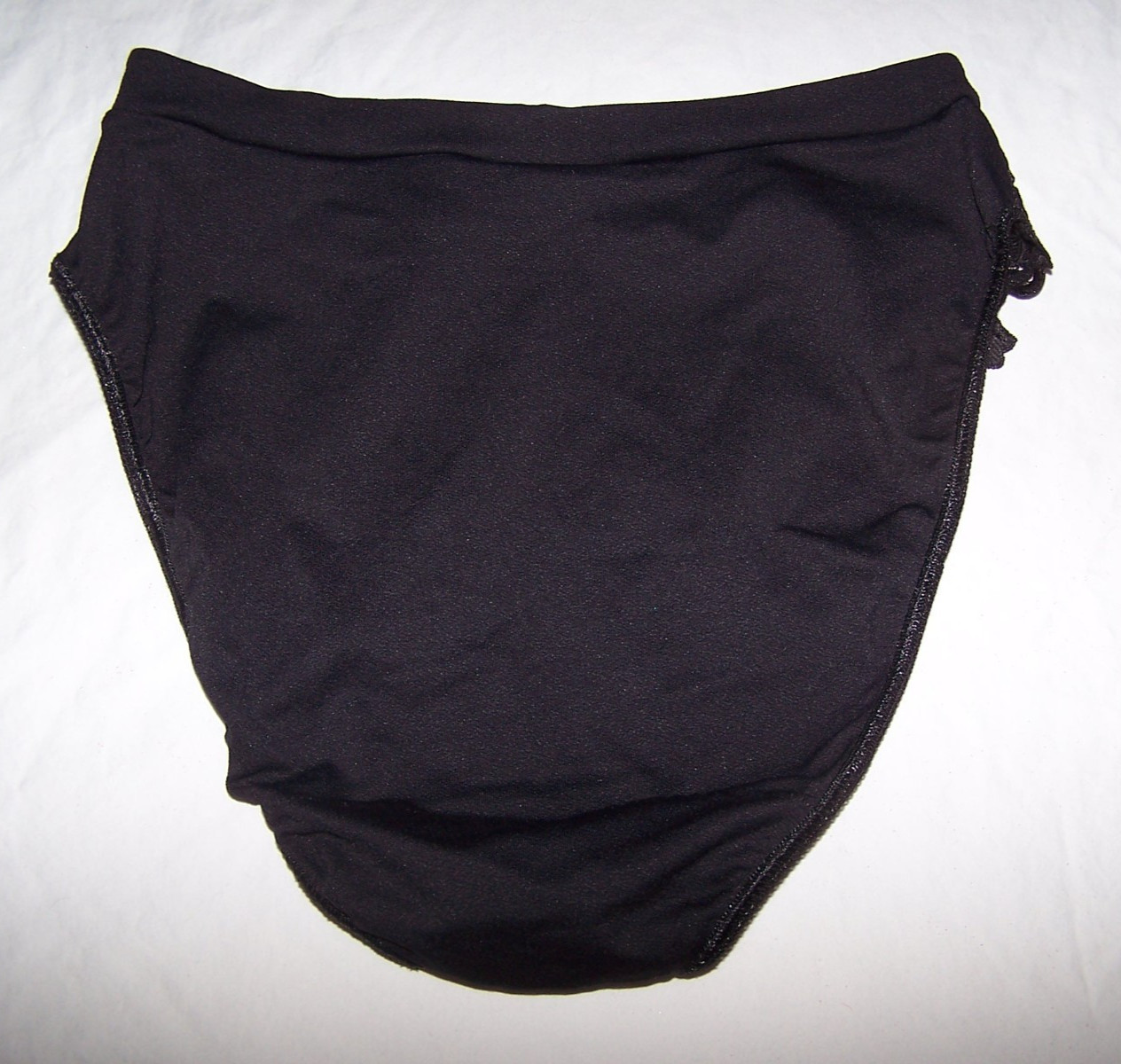 Black High Leg Cotton Spandex Panties, Made In France – Size L