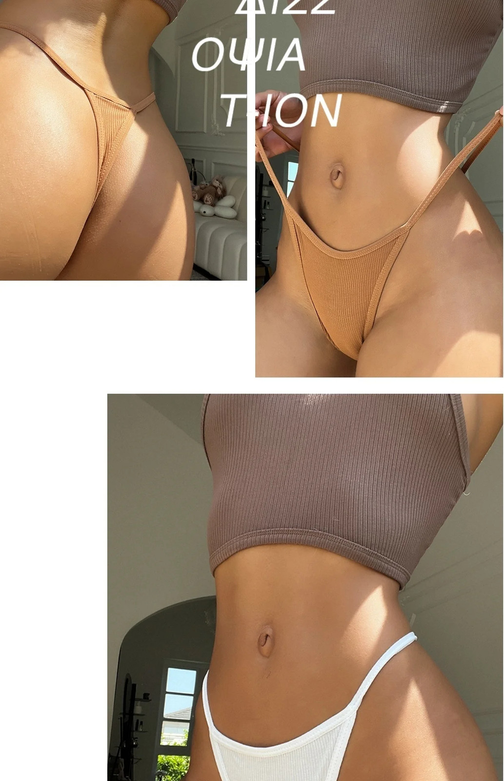SP&CITY Simple Striped Thin Sexy Thongs Fashion Sports Women’s Underwear Low