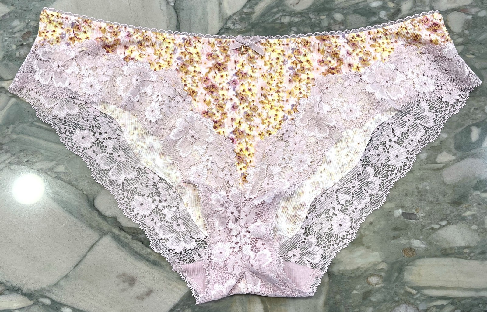 NEW Victoria Secret Body By Victoria Modal Cotton Bikini – Lavender Floral – XL