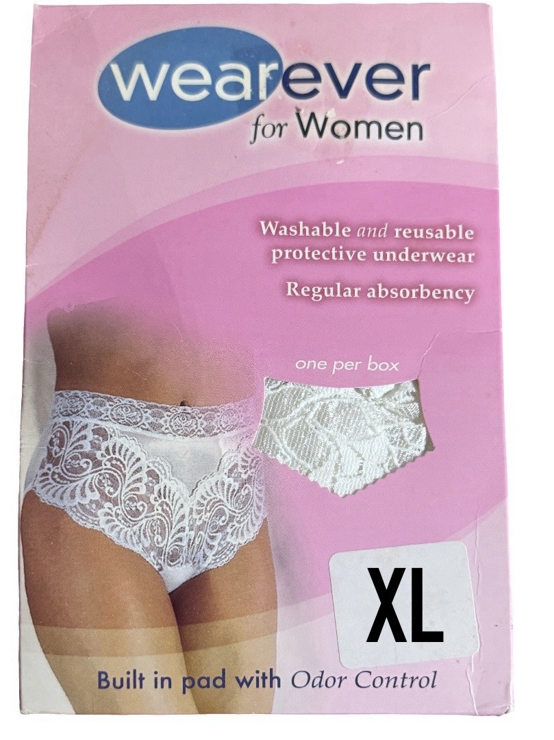 Wearever Lovely Lace Incontinence Padded Panties SZ XL 9 ODOR BLADDER CONTROL