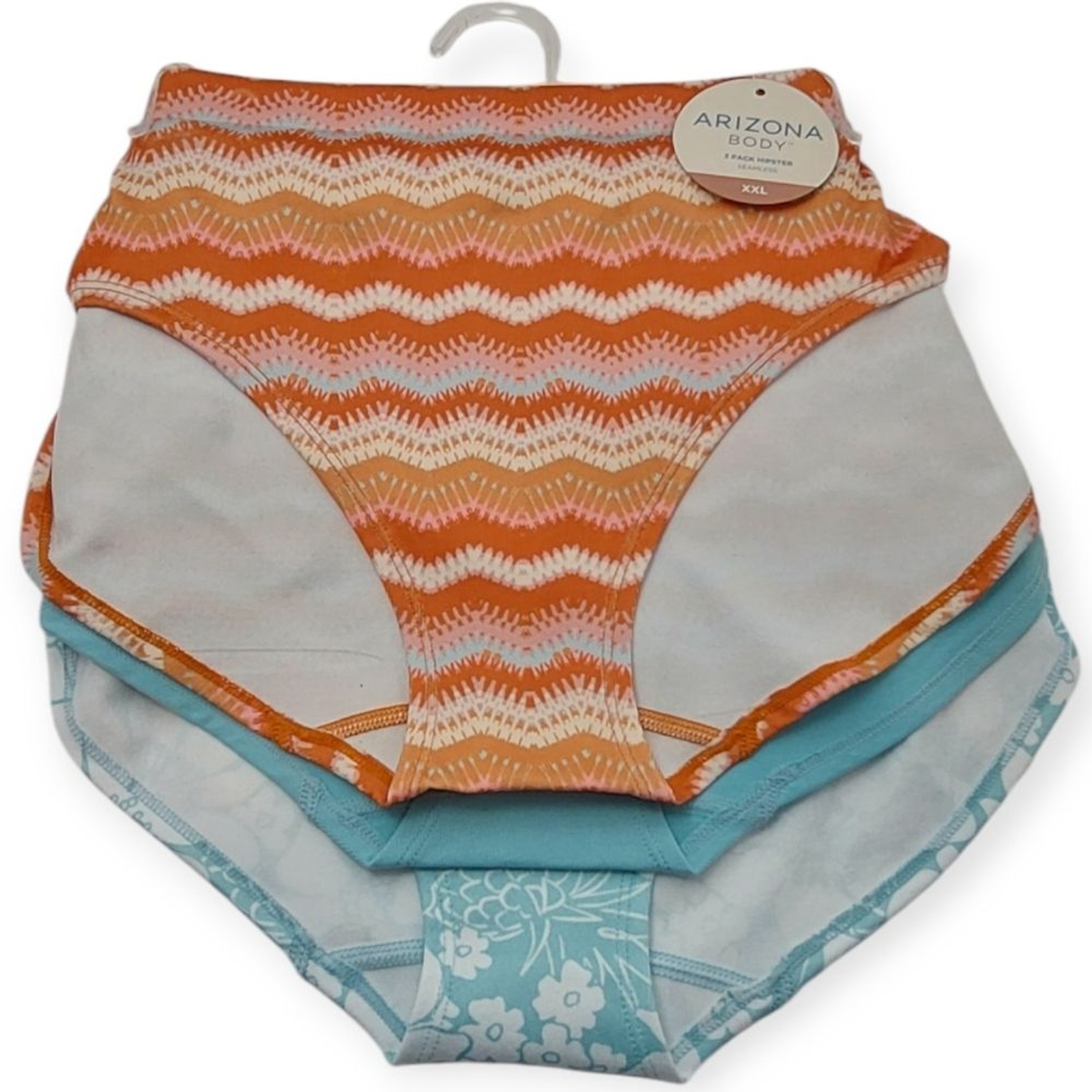 Arizona Body 3 Pack Hipster Seamless Panty Women’s Size XXL Panties Aqua
