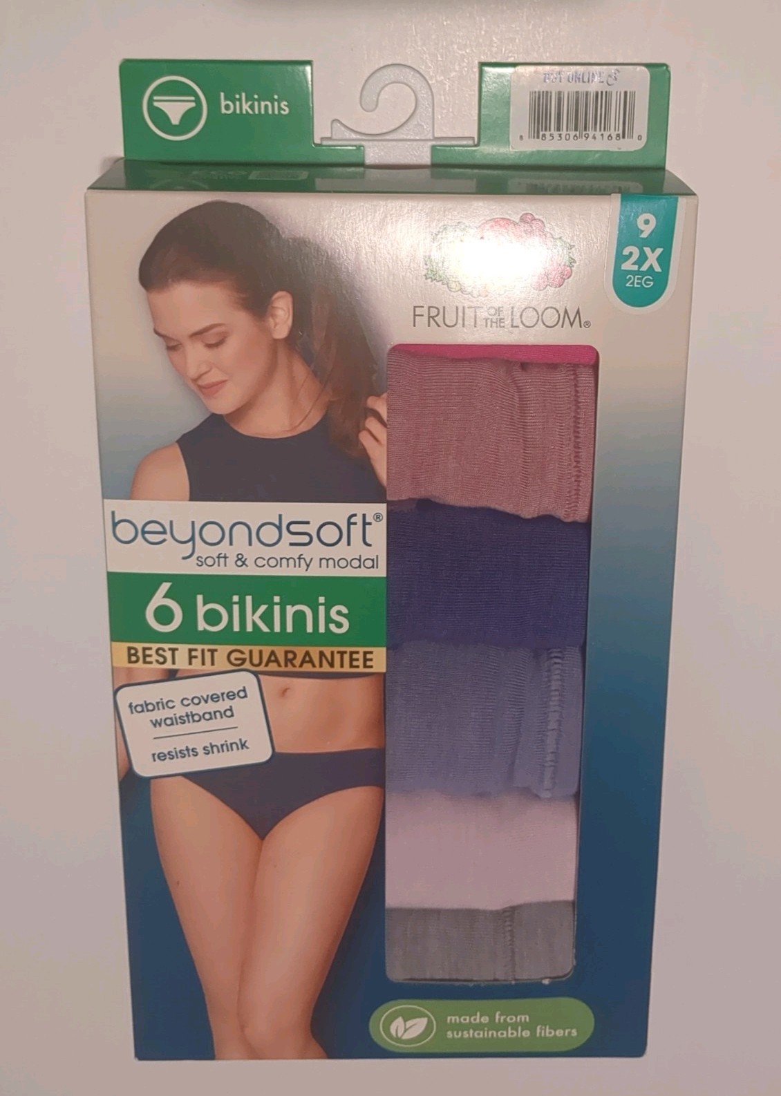 Fruit of the Loom Beyondsoft 6 Bikinis size 9 (2X)