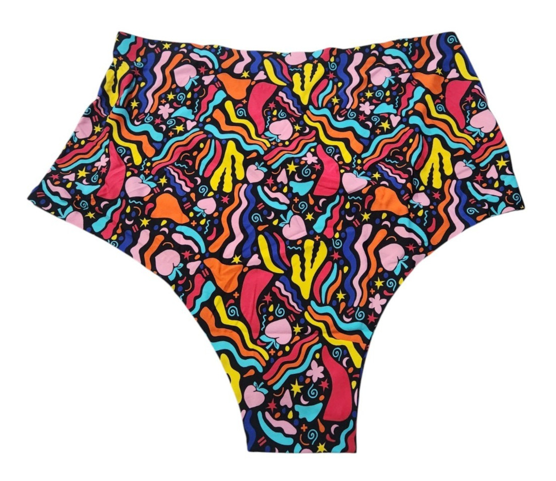Cheek Boss Panty Womens XL High Waist Cheeky Underwear Multi-color Panties