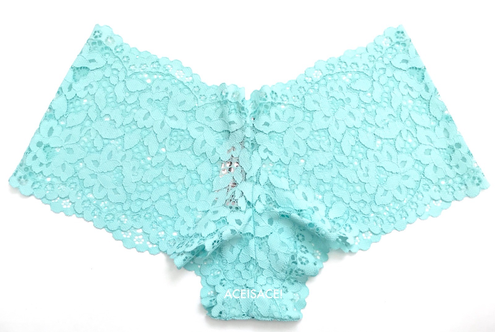 NWT*Victoria’s Secret SEXY BODY BY VICTORIA FLORAL*MESH SHORTIE–Turquoise–S/P