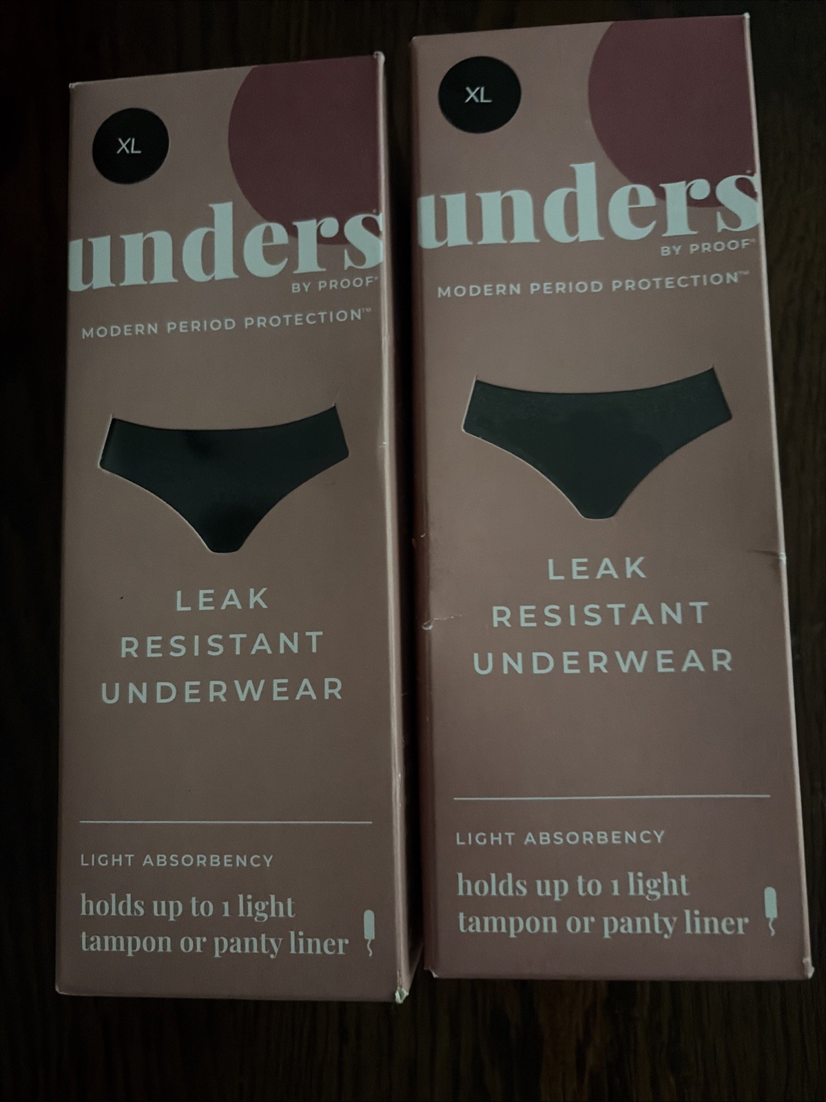 2 Unders by Proof Period Underwear Light Absorbency Leak Resistant XL