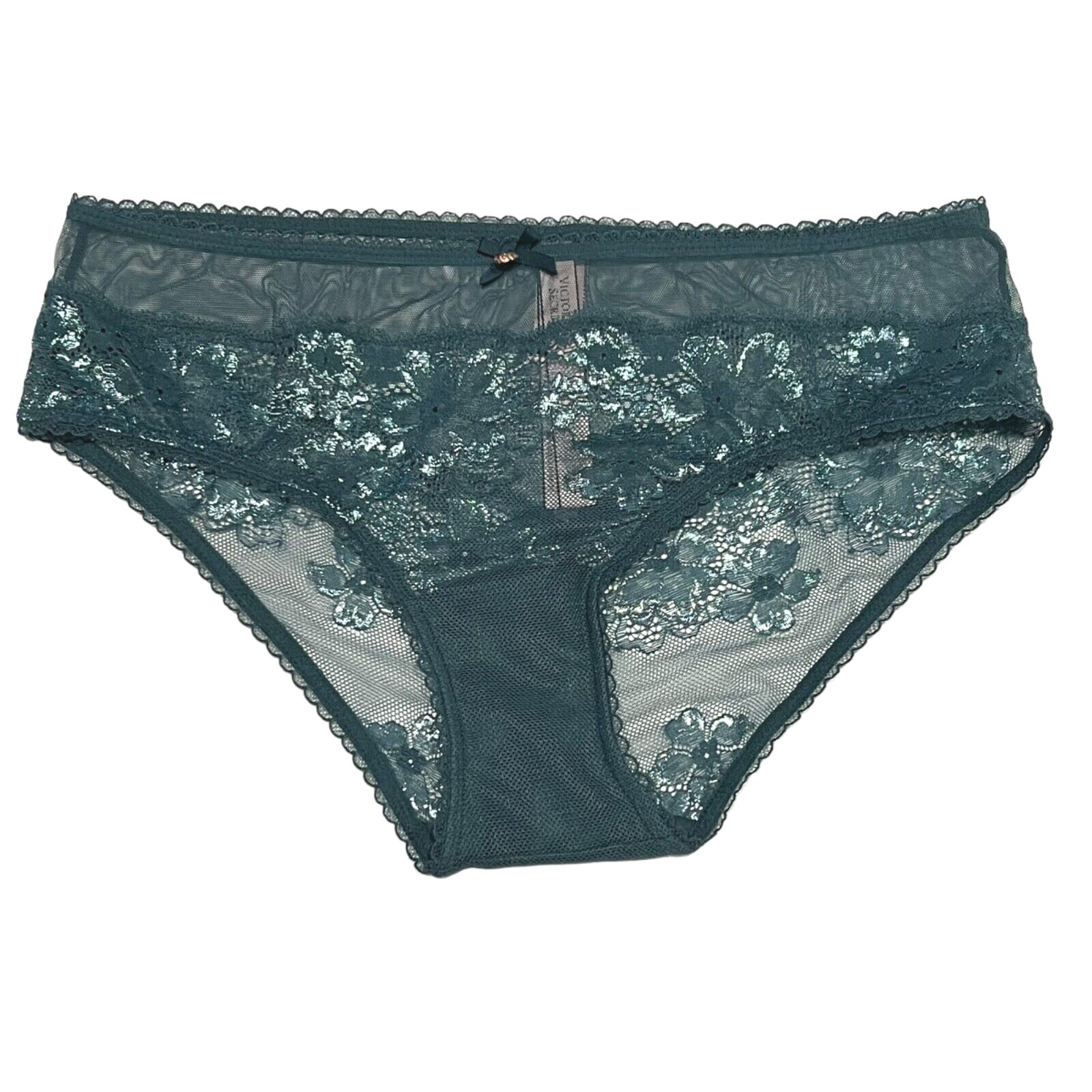 NWT VICTORIA’S SECRET Body By Hiphugger Hipster Sz XS-S-M-L-XL Green Lace Mesh