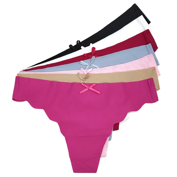 6 x Womens Sheer Spandex / Nylon Briefs – Assorted Colours Underwear Undies