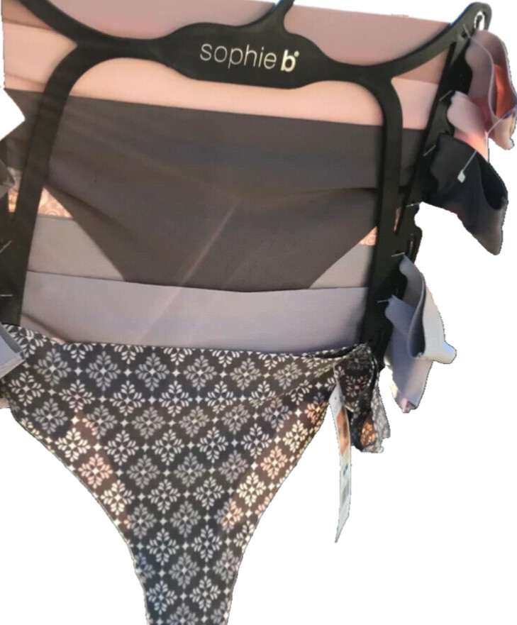 SOPHIE B – Size: XL -Pack of 7- INVISIBLE EDGE THONGS -90% Polyester/10%Spandex