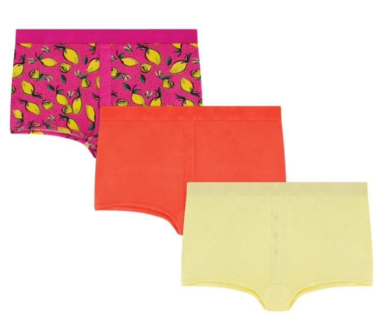 Women’s 3 pack boyshorts/shortie NWT ~ Multiple Sizes ~ Lemon, Pink & Yellow