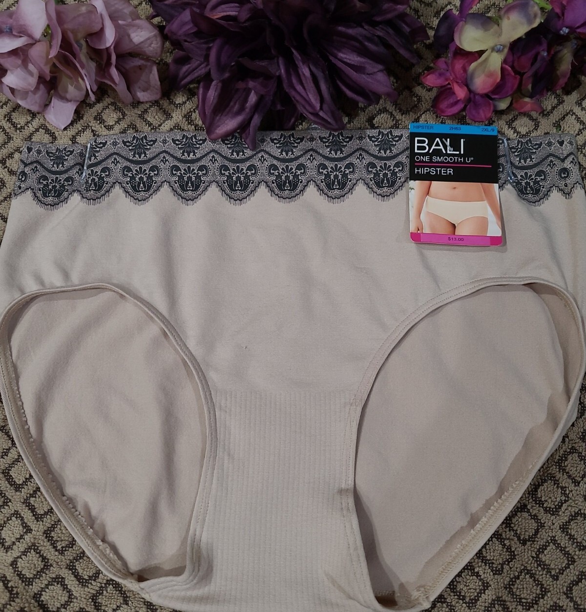 2XL/9 BALI INTIMATES ONE SMOOTH U All Around Hipster Panties 2H63 ~NWT
