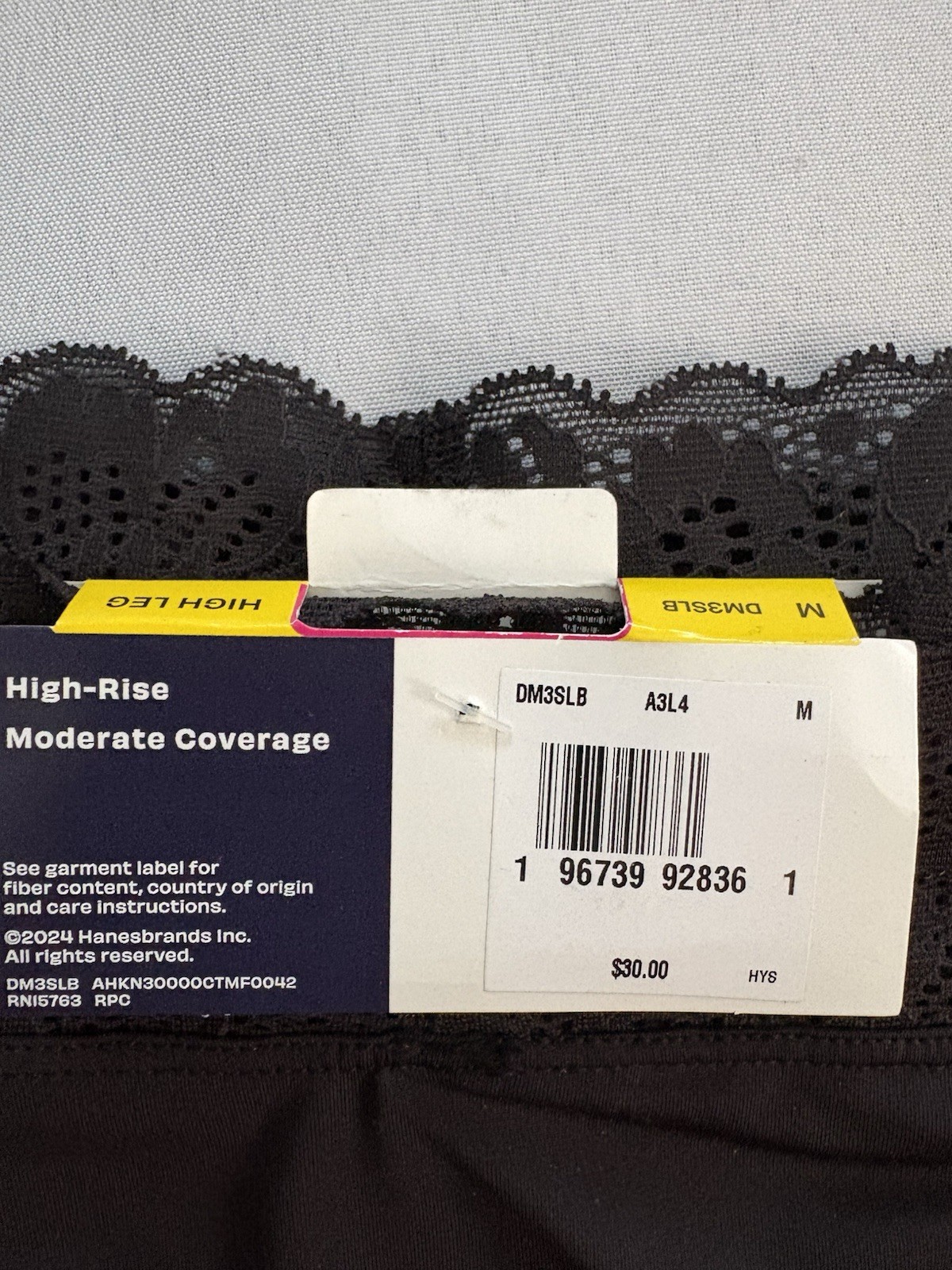 NEW Maidenform Perfect Fit Stretch Lace High Leg Underwear 3-Pack Women Medium 6