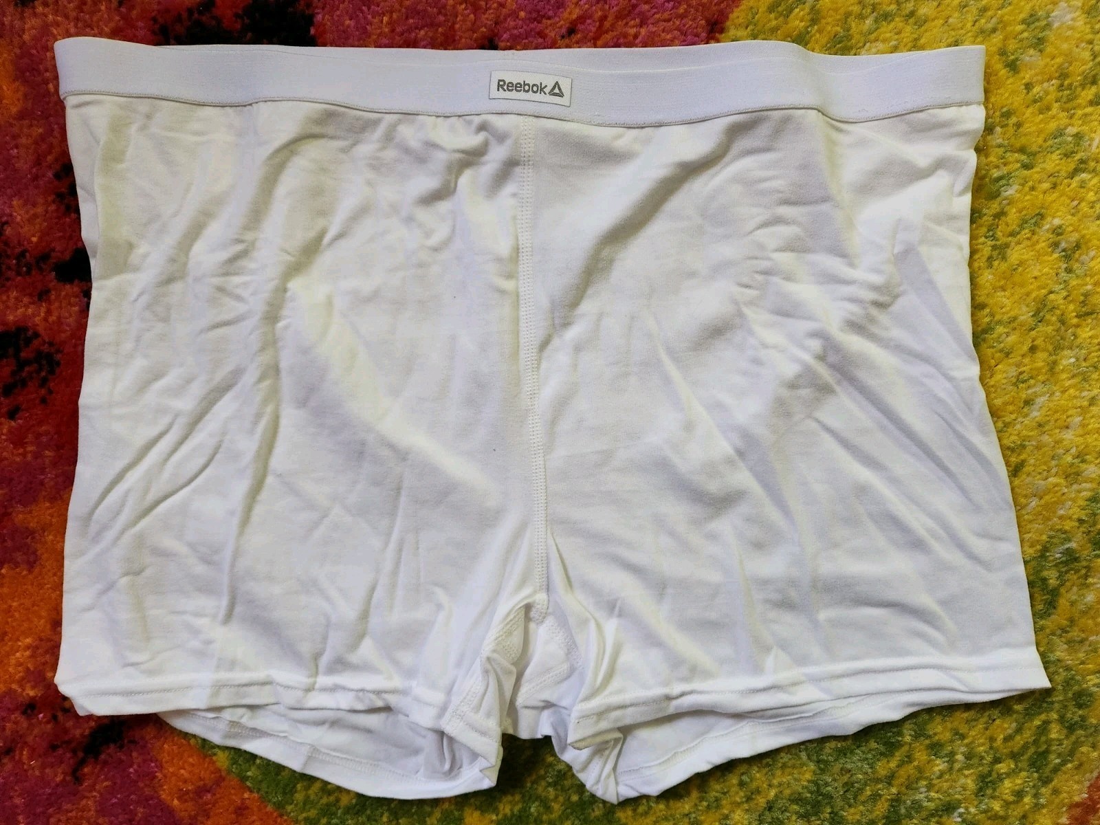 NWT SIZE 9 2XL XXL WOMENS REEBOK MID THIGH COTTON BOXER BRIEFS 5 PAIRS