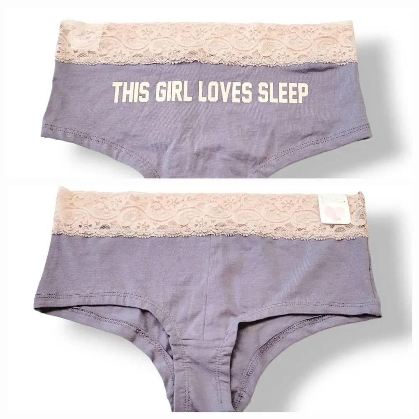 NEW Vintage Y2K True Lace Graphic This Girl Loves To Sleep Boyfriend Hipster