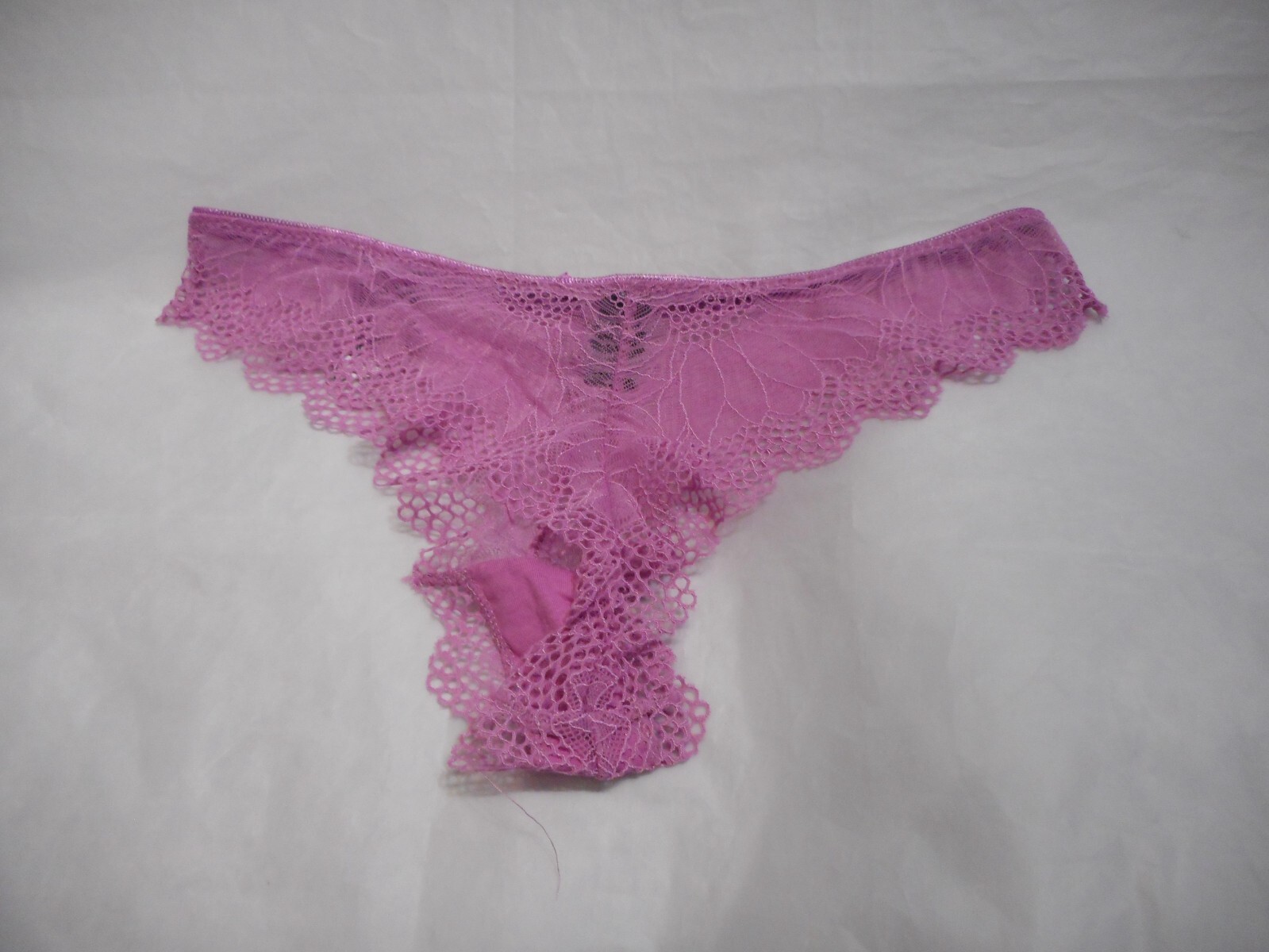 Frederick’s Of Hollywood Purple Lace Tanga Panty Small,Medium, & Large