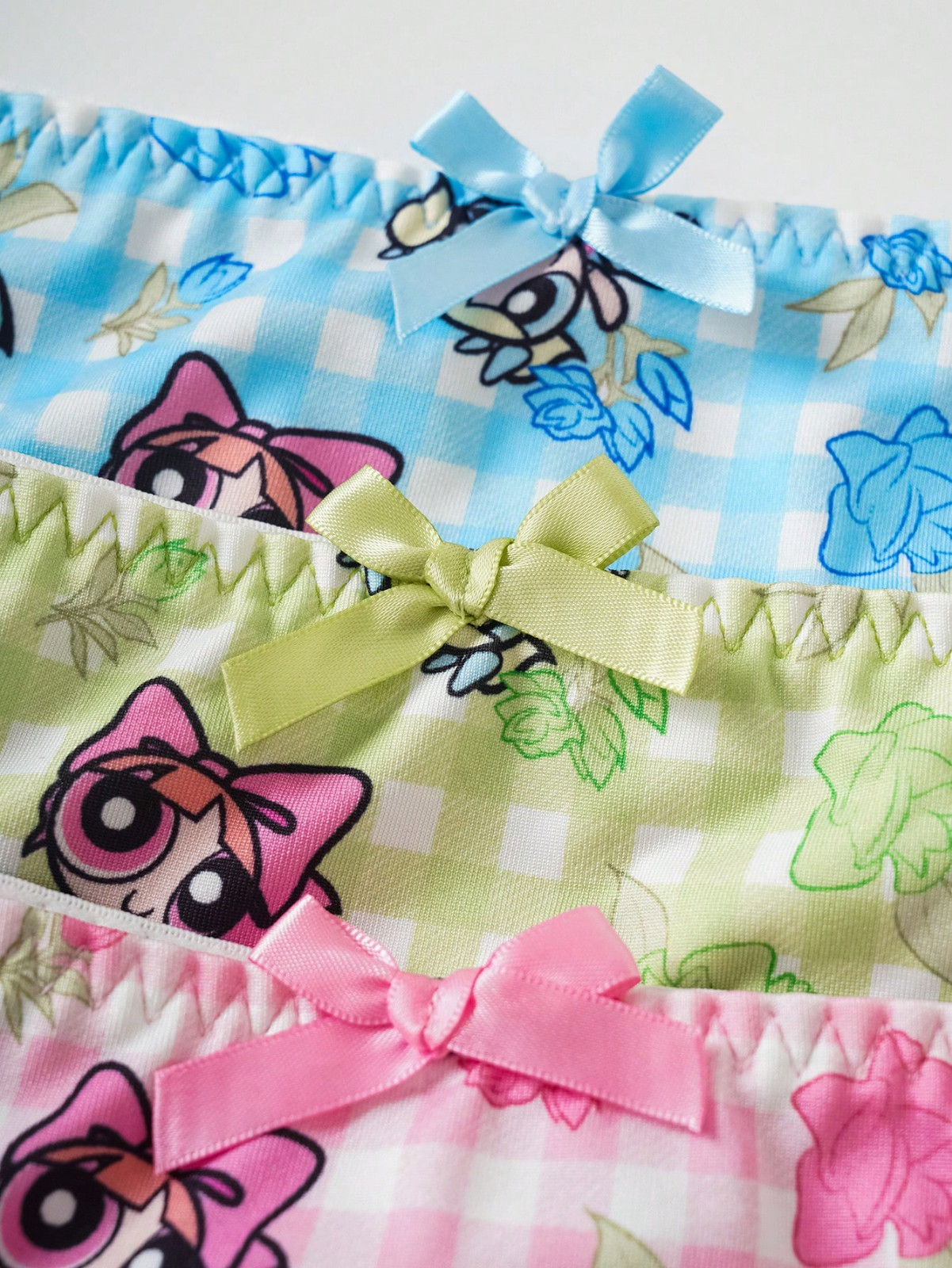 Powerpuff Girls Licensed Kawaii Y2K Cute Cartoon Brief Panties – Pack of 3