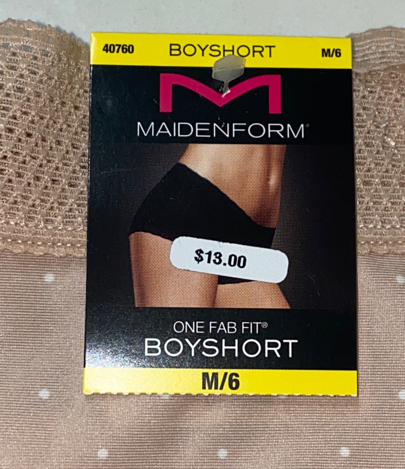 MAIDENFORM One Fab Fit Micro Dot Paris Nude Boyshort Panty Womens S M L XL 2XL