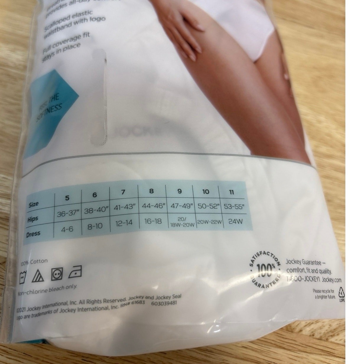 Jockey French Cut Underwear White Cotton Briefs NEW 3 Pair – Size 10 (3XL)