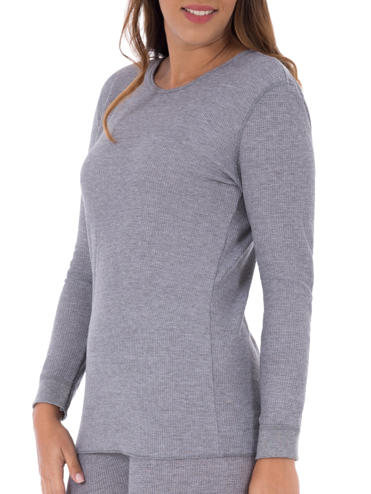 Fruit of the Loom Long Sleeve Thermal Top teens Size L 12/14 Grey