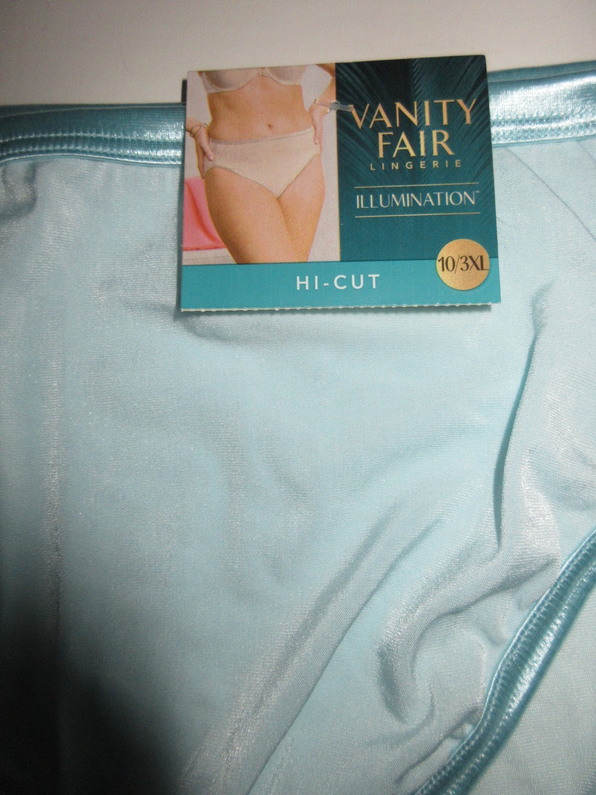 Vanity Fair HI-CUT Brief Body Shine Illumination Talisman Blue nylon Size 10/3XL