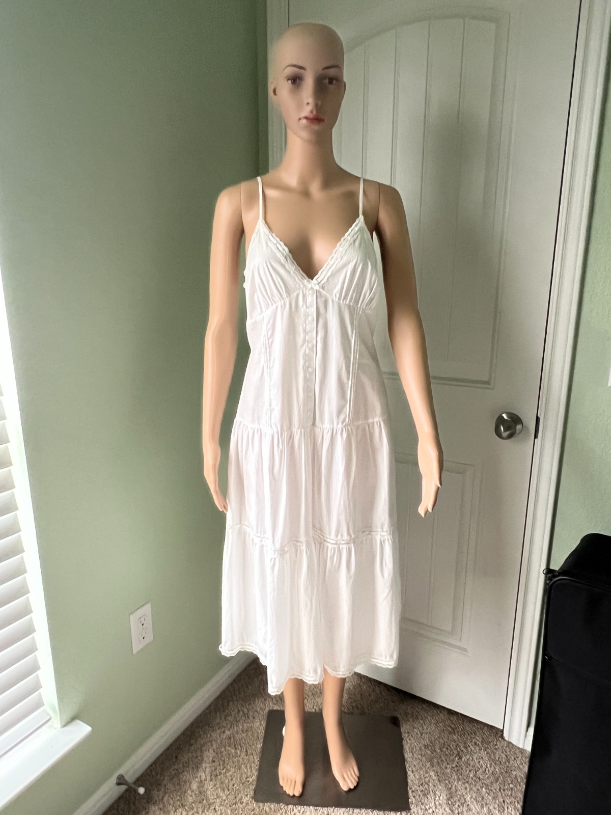 Victoria’s Secret PINK x Frankies Bikinis White Cotton Slip Dress Size M Victori