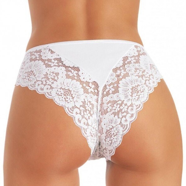 6 Slip Jadea da donna con retro in pizzo cotone modal elastico 789 elasticizzato