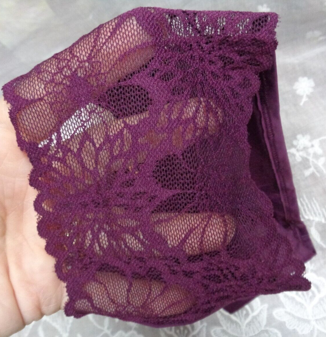 Vtg Women’s PINK VICTORIA’S SECRET Extra Low Rise Cheekster DARK PURPLE / L