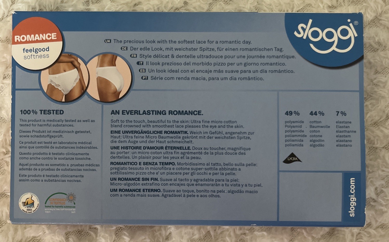 Sloggi Romance Brief Comfortable Mid Rise Elegant Lacy Knickers UK 12 NEW in box