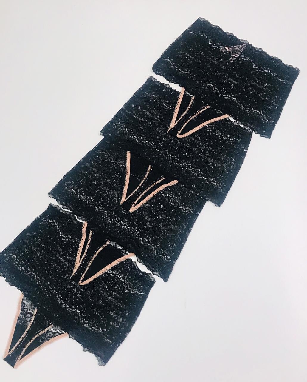 Victoria’s Secret High-waist Thong Panty Four Pack (Black) RRP £25 Each